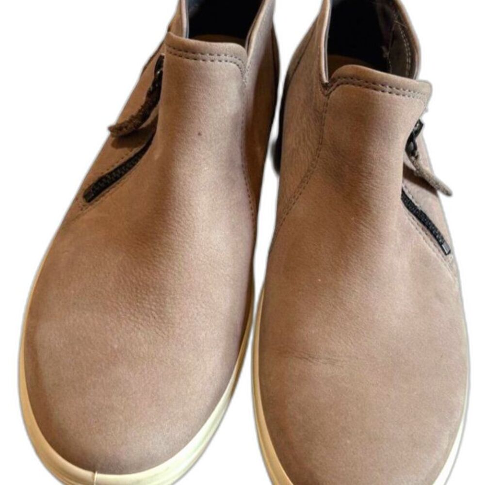 ECCO Soft 7 Ankle Boot Tan Nubuck Side Zip Comfort EU 38 US 7.5